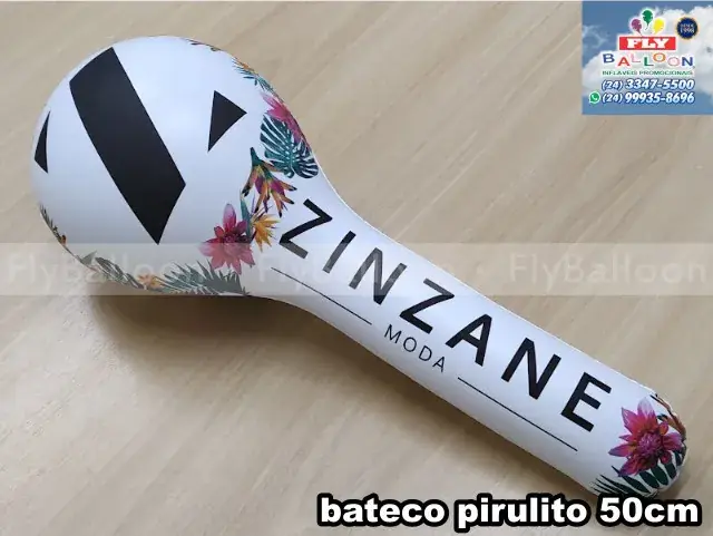 Bateco pirulito inflável promocional Zinzane Moda